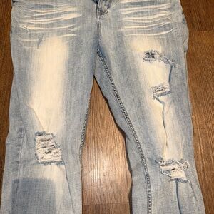 Distressed Light Blue Women's Jeans